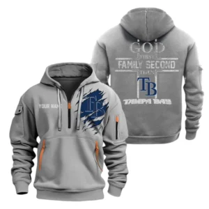 Tampa Bay Rays Half Zip Hoodie Sport Hooded Multi-Pockets Custom Name TN120525Y25QZ2HCT2MBTB