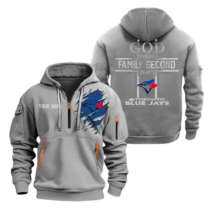 Toronto Blue Jays Half Zip Hoodie Sport Hooded Multi-Pockets Custom Name TN120525Y25QZ2HCT2MBTOR