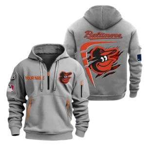 Baltimore Orioles Half Zip Hoodie Sport Hooded Multi-Pockets Custom Name TN190525Y25QZ2HCT3MBBAL