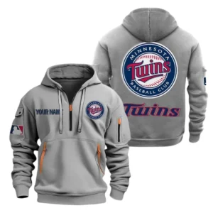 Minnesota Twins Half Zip Hoodie Sport Hooded Multi-Pockets Custom Name TN210525Y25QZ2HCT1MBMIN