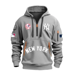 New York Yankees Half Zip Hoodie Sport Hooded Multi-Pockets Custom Name TN210525Y25QZ2HCT1MBNYY