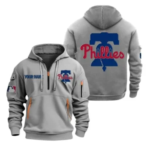 Philadelphia Phillies Half Zip Hoodie Sport Hooded Multi-Pockets Custom Name TN210525Y25QZ2HCT1MBPHP