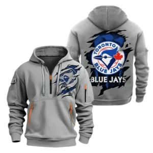 Toronto Blue Jays Half Zip Hoodie Sport Hooded Multi-Pockets Custom Name TN210525Y25QZ2HCT1MBTOR
