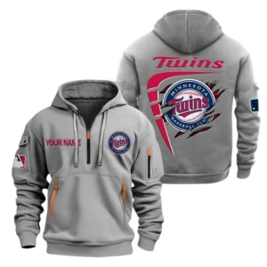 Minnesota Twins Half Zip Hoodie Sport Hooded Multi-Pockets Custom Name TN210525Y25QZ2HCT2MBMIN