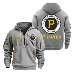 Pittsburgh Pirates Half Zip Hoodie Sport Hooded Multi-Pockets Custom Name TN210525Y25QZ2HCT2MBPIT