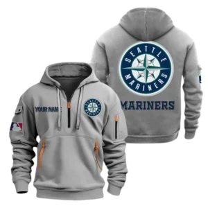 Seattle Mariners Half Zip Hoodie Sport Hooded Multi-Pockets Custom Name TN210525Y25QZ2HCT2MBSEA