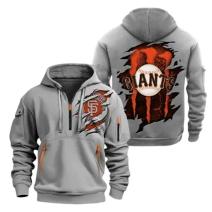 San Francisco Giants Half Zip Hoodie Sport Hooded Multi-Pockets Custom Name TN210525Y25QZ2HCT2MBSF