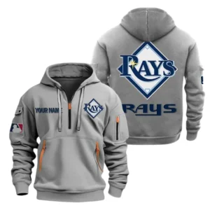 Tampa Bay Rays Half Zip Hoodie Sport Hooded Multi-Pockets Custom Name TN210525Y25QZ2HCT2MBTB