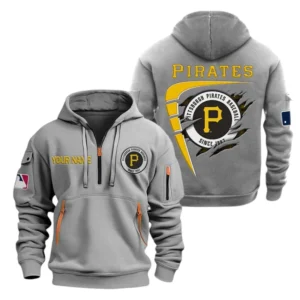 Pittsburgh Pirates Half Zip Hoodie Sport Hooded Multi-Pockets Custom Name TN210525Y25QZ2HCT3MBPIT
