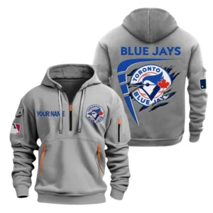 Toronto Blue Jays Half Zip Hoodie Sport Hooded Multi-Pockets Custom Name TN220525Y25QZ2HCT3MBTOR