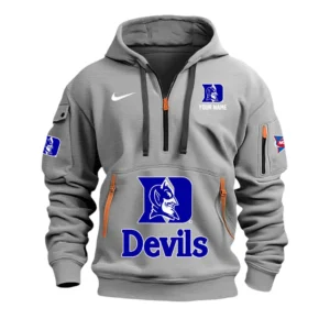 Duke Blue Devils Half Zip Hoodie Sport Hooded Multi-Pockets Custom Name & Number TN060525Y25QZ2HCT2NCDUKE
