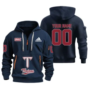 Troy Trojans Half Zip Hoodie Sport Hooded Multi-Pockets Custom Name & Number TN130525Y25QZ2HCT1NCTROY
