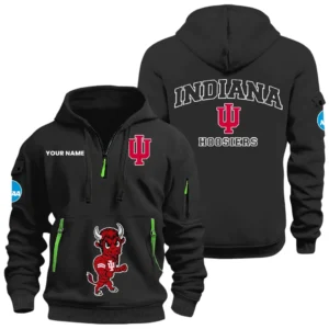 Indiana Hoosiers Half Zip Hoodie Sport Hooded Multi-Pocket Custom Name HIDI280525Y25QZ2HNCIU
