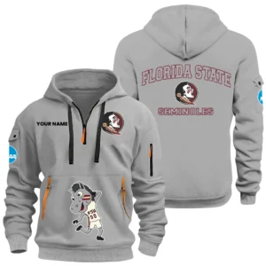 Florida State Seminoles Half Zip Hoodie Sport Hooded Multi-Pockets Custom Name HIDI270525Y25QZ2HNCFSU