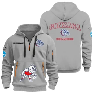 Gonzaga Bulldogs Half Zip Hoodie Sport Hooded Multi-Pockets Custom Name HIDI280525Y25QZ2HNCGB