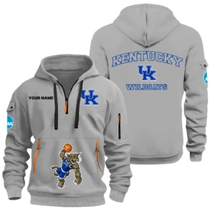 Kentucky Wildcats Half Zip Hoodie Sport Hooded Multi-Pockets Custom Name HIDI280525Y25QZ2HNCUK