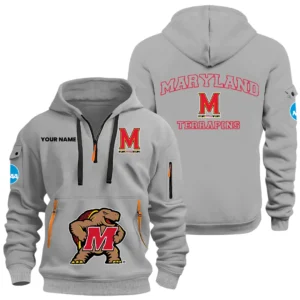 Maryland Terrapins Half Zip Hoodie Sport Hooded Multi-Pockets Custom Name HIDI280525Y25QZ2HNCUMD