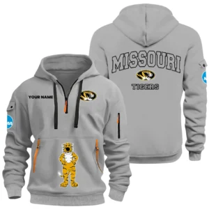 Missouri Tigers Half Zip Hoodie Sport Hooded Multi-Pockets Custom Name HIDI290525Y25QZ2HNCGER
