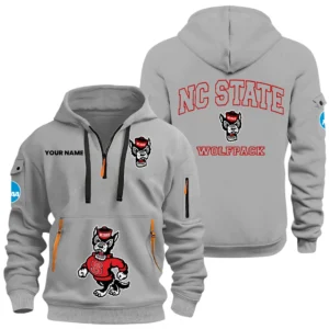 NC State Wolfpack Half Zip Hoodie Sport Hooded Multi-Pockets Custom Name HIDI290525Y25QZ2HNCNCSU