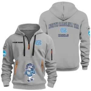 North Carolina Tar Heels Half Zip Hoodie Sport Hooded Multi-Pockets Custom Name HIDI290525Y25QZ2HNCUNC