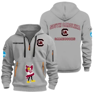 South Carolina Gamecocks Half Zip Hoodie Sport Hooded Multi-Pockets Custom Name HIDI300525Y25QZ2HNCSC