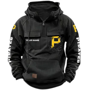 Pittsburgh Pirates Quarter Zip Hoodie, Sports Hoodie Multi-Pockets, Custom Name TN210525Y41HJRCT1MBPIT