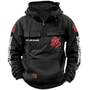 St. Louis Cardinals Quarter Zip Hoodie, Sports Hoodie Multi-Pockets, Custom Name TN210525Y41HJRCT1MBSLC