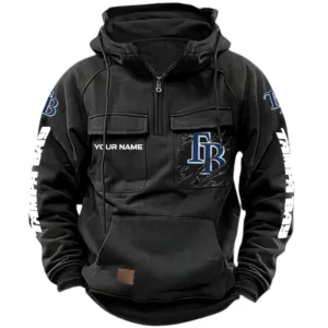 Tampa Bay Rays Quarter Zip Hoodie, Sports Hoodie Multi-Pockets, Custom Name TN210525Y41HJRCT1MBTB