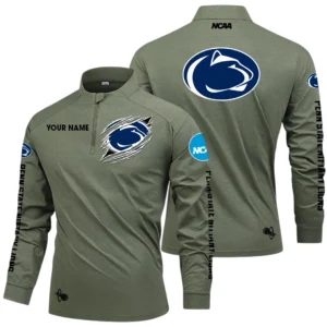 Penn State Nittany Lions Long Sleeve Shirt, Stand Collar Quarter Zip-up Custom Name HIDI190525Y49LMT05NCPSNL