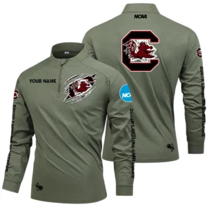 South Carolina Gamecocks Long Sleeve Shirt, Stand Collar Quarter Zip-up Custom Name HIDI200525Y49LMT05NCSC