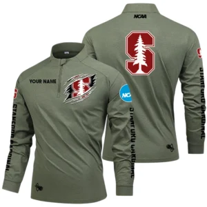 Stanford Cardinal Long Sleeve Shirt, Stand Collar Quarter Zip-up Custom Name HIDI200525Y49LMT05NCSCA