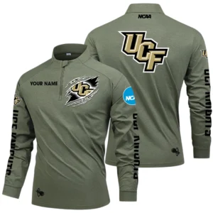 UCF Knights Long Sleeve Shirt, Stand Collar Quarter Zip-up Custom Name HIDI200525Y49LMT05NCUCF