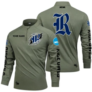 Rice Owls Long Sleeve Shirt, Stand Collar Quarter Zip-up Custom Name HIDI220525Y49LMT05NCRICE