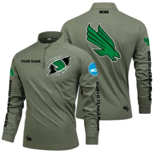 North Texas Mean Long Sleeve Shirt, Stand Collar Quarter Zip-up Custom Name HIDI220525Y49LMT05NCUNT