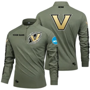 Vanderbilt Commodores Long Sleeve Shirt, Stand Collar Quarter Zip-up Custom Name HIDI220525Y49LMT05NCVC