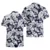 Navy Tropical Flower
