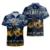 Navy Tropical Flower