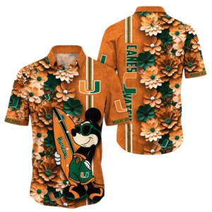 Miami Hurricanes Hawaiian Shirt All Over Print, Custom Name TN300425Y7HWCT10NCUM
