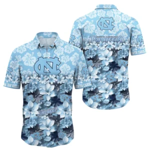 North Carolina Tar Heels Hawaiian Shirt All Over Print, Custom Name TN300425Y7HWCT10NCUNC