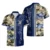 Navy Tropical Flower