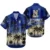 Navy Tropical Flower 3