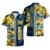 Navy Tropical Flower