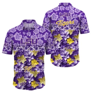 LSU Tigers Hawaiian Shirt All Over Print, Custom Name TN300425Y7HWCT16NCLSU
