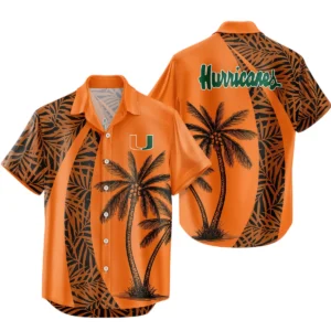 Miami Hurricanes Hawaiian Shirt All Over Print, Custom Name TN300425Y7HWCT16NCUM