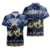 Navy Tropical Flower
