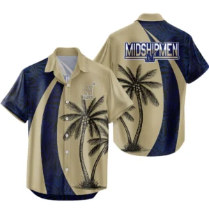 Navy Midshipmen Hawaiian Shirt All Over Print, Custom Name TN300425Y7HWCT18NCUSNA