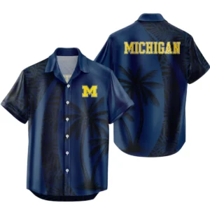 Michigan Wolverines Hawaiian Shirt All Over Print, Custom Name TN300425Y7HWCT19NCMIW