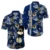 Navy Tropical Flower