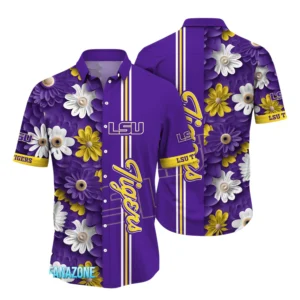LSU Tigers Hawaiian Shirt All Over Print, Custom Name TN300425Y7HWCT1NCLSU