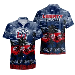 Liberty Flames Hawaiian Shirt All Over Print, Custom Name TN300425Y7HWCT1NCLU